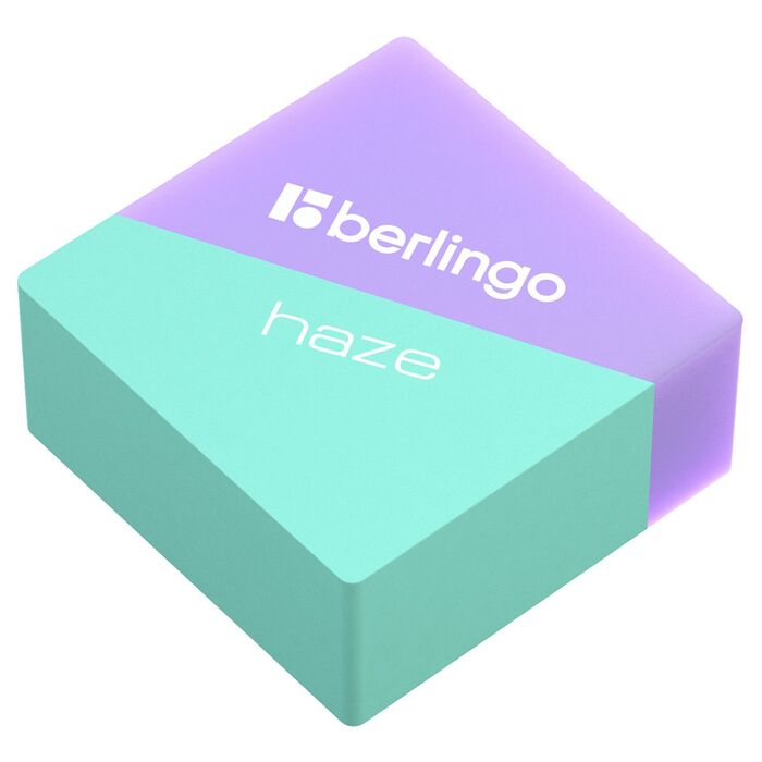 Ластик Berlingo "Haze ", прямоугольный, цвета ассорти, 34*34*14мм