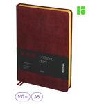 Ежедневник недатир. А5, 160л., кожзам, Berlingo "xGold", зол. срез, коричневый