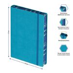 Ежедневник недатир. В6, 160л., кожзам, Berlingo "Spring", голубой, полноцветный срез