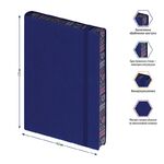 Ежедневник недатир. В6, 160л., кожзам, Berlingo "Spring", синий, полноцветный срез