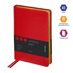 Ежедневник недатир. А5, 160л., кожзам, Berlingo "xGold", зол. срез, красный
