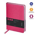 Ежедневник недатир. А5, 160л., кожзам, Berlingo "Starlight", серебр. срез, фуксия