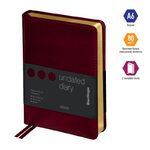 Ежедневник недатир. А6, 160л., кожзам, Berlingo "xGold", зол. срез, бордовый