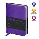 Ежедневник недатир. А6, 160л., кожзам, Berlingo "Starlight", серебр. срез, фиолетовый