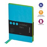 Ежедневник недатир. В6, 136л., кожзам, Berlingo "Fuze", цветной срез, бирюзовый