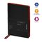 Ежедневник недатир. В6, 136л., кожзам, Berlingo "Fuze", цветной срез, черный