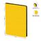 Записная книжка А5 80л., кожзам, Berlingo "Fuze", цветной срез, желтый