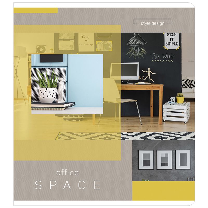 Тетрадь 60л., А5, клетка ArtSpace "Офис. Office space"