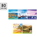 Тетрадь 80л., А5, клетка ArtSpace "Путешествия. Travel the world"