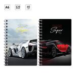 Записная книжка А6 120л., на гребне ArtSpace "Авто. Ultimate super cars"
