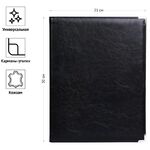 Папка адресная OfficeSpace, А4, кожзам, мет. уголки, черный