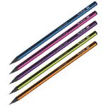 Карандаш ч/г Berlingo "Color Zone", трехгранный, черное дерево, заточен., ассорти