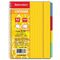Тетрадь-блокнот 150 л., A5, 170x215 мм, BRAUBERG, линия, гребень, обложка пластиковая, на резинке, 4 разделителя, "Juicy", 401795