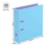 Папка-регистратор Berlingo "Haze", 80мм, матовая ламинированная, голубая
