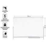 Доска магнитно-маркерная OfficeSpace, 100*150см, двусторонняя, поворотная, мобильная, алюминиевый профиль, фиксатор положения