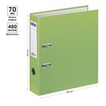 Папка-регистратор OfficeSpace, 70мм, бумвинил, с карманом на корешке, фисташковая