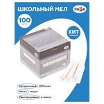 Мелки школьные Гамма, белые, 100шт., мягкие, квадратные, картонная коробка