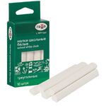 Мелки школьные Гамма, белые, 10шт., мягкие, треугольные, картонная упаковка, европодвес