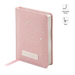 Ежедневник недатир., А6, 136л., кожзам, OfficeSpace "Fortune", розовый, серебр.срез
