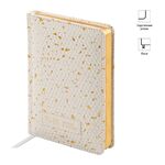 Ежедневник недатир., А6, 136л., кожзам, OfficeSpace "Fortune", белый, зол. срез