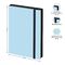 Ежедневник недатир. А5, 136л., кожзам, Berlingo "Instinct", черный/аквамарин, с резинкой