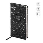 Еженедельник недатированный, карманный, 64л., кожзам, OfficeSpace "Fortune", черный, серебр. срез