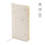 Еженедельник недатированный, карманный, 64л., кожзам, OfficeSpace "Fortune", белый, золотой срез