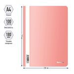 Папка-скоросшиватель пластик. Berlingo "Neon", А4, 180мкм, неоновая оранжевая с прозр. верхом