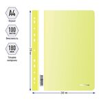 Папка-скоросшиватель пластик. перф. Berlingo "Neon", А4, 180мкм, неоновая желтая