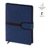 Ежедневник недатир. А5, 136л., кожзам, OfficeSpace "Denim", синий, черный срез
