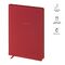 Ежедневник недатир. А5, 136л., кожзам, OfficeSpace "Grace", красный, цветной срез