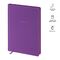 Ежедневник недатир. А5, 136л., кожзам, OfficeSpace "Grace", фиолетовый, цветной срез
