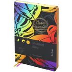 Ежедневник недатированный, А5, 136л., кожзам, Berlingo "Neon Paradise", золотой срез, с рисунком