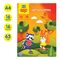 Цветная бумага офсетная А4, Мульти-Пульти, 16л., 16цв., на скобе, "Приключения Енота"