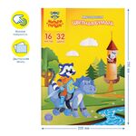 Цветная бумага офсетная А4, Мульти-Пульти, двустор., 16л., 32цв., на скобе, "Енот в волшебном мире"