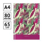 Бизнес-блокнот А4, 80л., OfficeSpace "Стиль. Tropical pattern", матовая ламинация