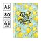 Бизнес-блокнот А5, 80л., OfficeSpace "Стиль. Bright lemons", матовая ламинация