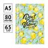 Бизнес-блокнот А5, 80л., OfficeSpace "Стиль. Bright lemons", матовая ламинация