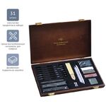 Набор графических материалов Гамма "Студия", 31 предмет, в деревян. коробе