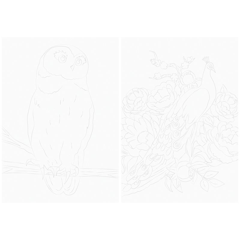 Папка для акварели, с эскизом, 10л., А4, ArtSpace "Птицы", 180г/м2