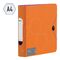 Папка-регистратор Berlingo "Eclipse", 80мм, 2500мкм, пластик (полифом), круглый корешок, на резинке, с внутр. карманом, оранжевая