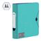 Папка-регистратор Berlingo "Eclipse", 80мм, 2500мкм, пластик (полифом), круглый корешок, на резинке, с внутр. карманом, бирюзовая