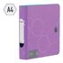 Папка-регистратор Berlingo "Eclipse", 80мм, 2500мкм, пластик (полифом), круглый корешок, на резинке, с внутр. карманом, фиолетовая
