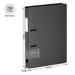 Папка на 2 кольцах Berlingo "Steel&Style", 35мм, 2000мкм, D-кольца, пластик (полифом), черная