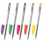 Ручка шариковая масляная BRAUBERG "Frost Color", СИНЯЯ, ассорти, узел 0,6 мм, линия письма 0,3 мм, 142935