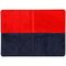 Обложка для паспорта OfficeSpace "Duo", кожа, красный+синий, тиснение фольгой