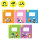 Тетрадь 12л., частая косая линия Мульти-Пульти "Приключения Енота"