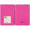 Записная книжка А6 60л., на гребне OfficeSpace "Neon", розовая пластиковая обложка
