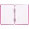 Записная книжка А6 60л., на гребне OfficeSpace "Neon", розовая пластиковая обложка