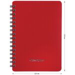 Записная книжка А6 60л., на гребне OfficeSpace "Base", красная пластиковая обложка